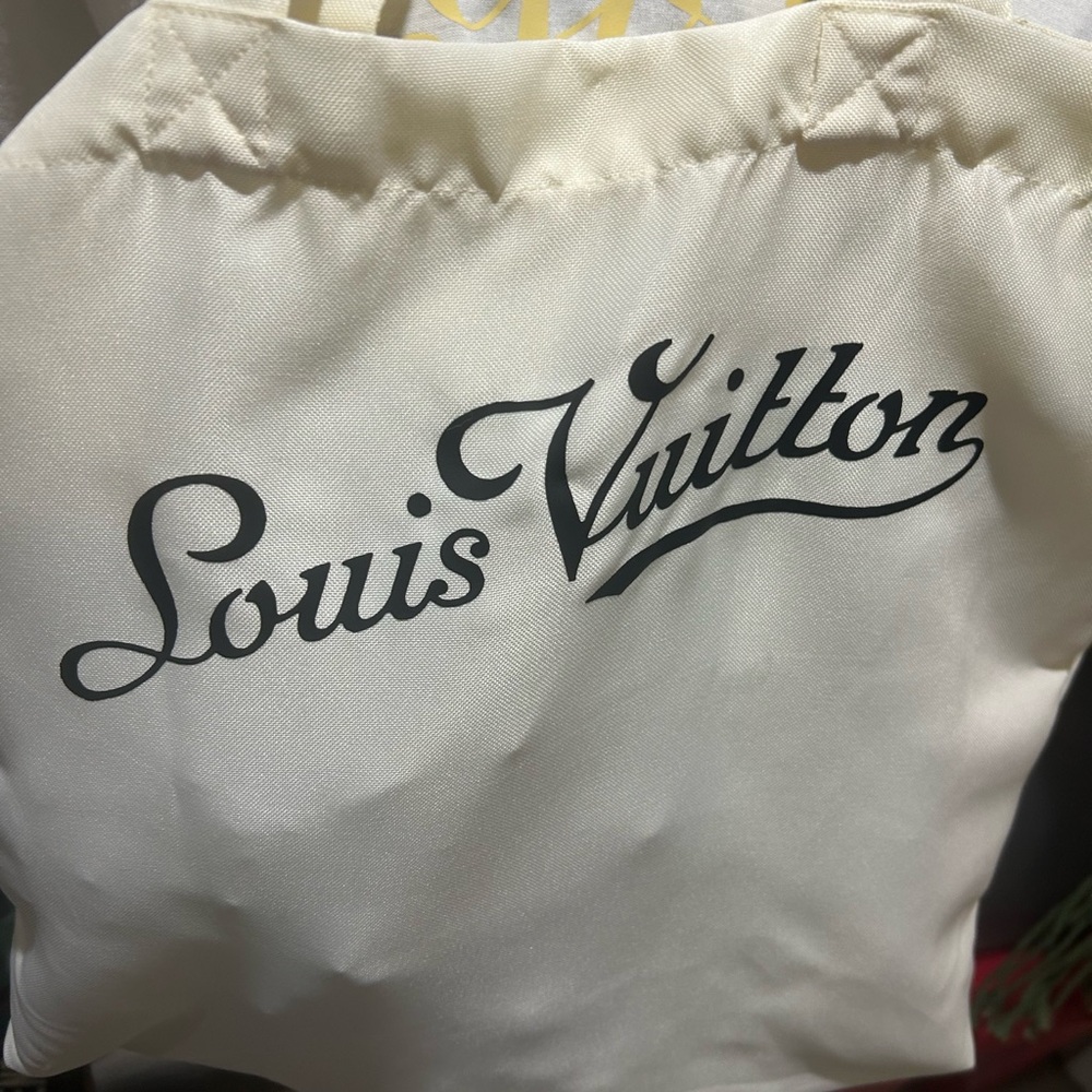 Luxury Inspired Cream and Black Script Tote